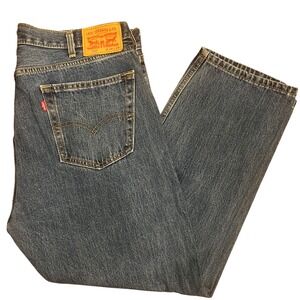 Levi's 505 Regular Fit Jeans Mens 38x29 Blue Medium Wash Straight Leg Classic
